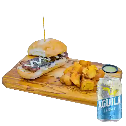 Combo Choripan + Aguila Light 355 ml