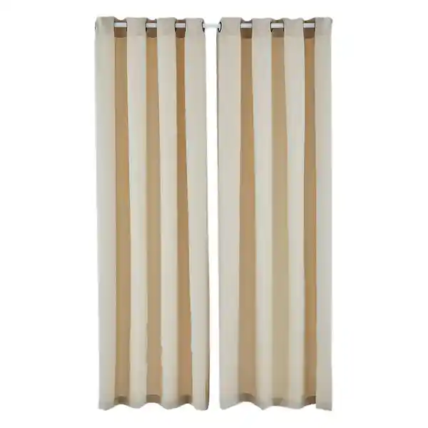 Cotidiana Set de Cortinas Jacquard Vainilla 140 x 220 cm