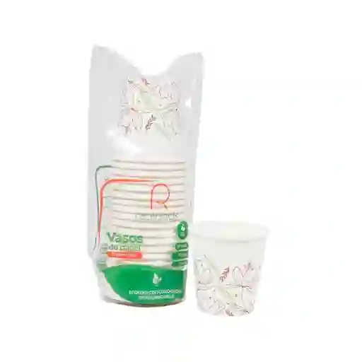 Real Pack Vaso Papel Hojas 4 Oz