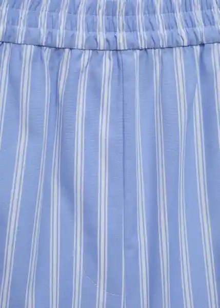 Short Popr-H Celeste Talla M Mujer Mango