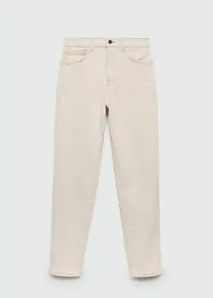 Jean Newmom Off White Talla 34 Mujer Mango