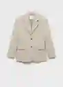 Blazer Americana Crista Beige Talla XS Mujer Mango