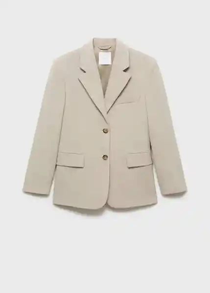 Blazer Americana Crista Beige Talla XS Mujer Mango