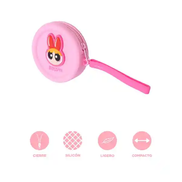 Monedero Redondo Serie Las Chicas Súper Poderosas Rosa Miniso