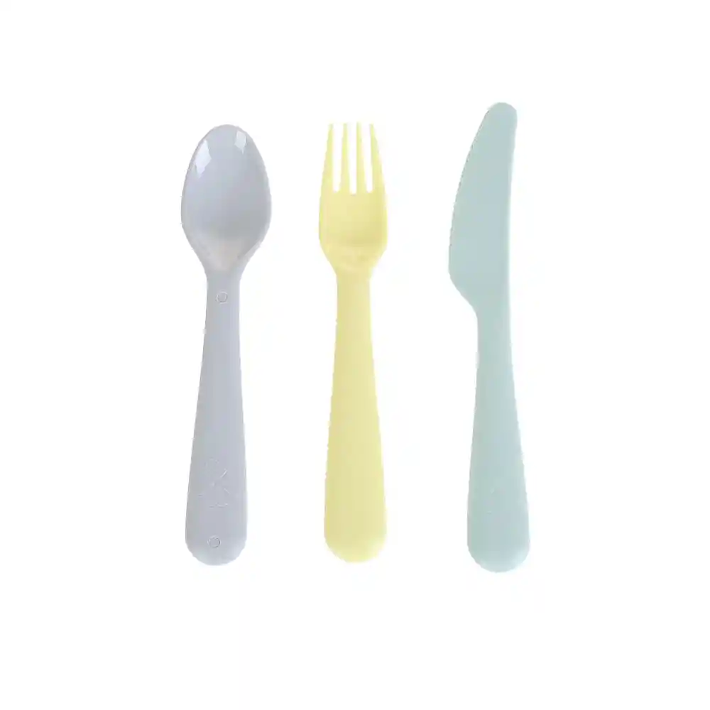 Miniso Juego de Cubiertos Ecológicos Cuchara + Tenedor+Cuchillo