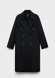 Abrigo Picarol Negro Talla M Mujer Mango