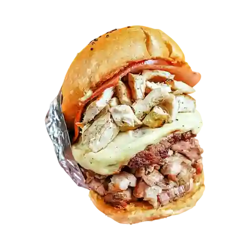 Hamburguesa Carne con Pollo y Tocineta