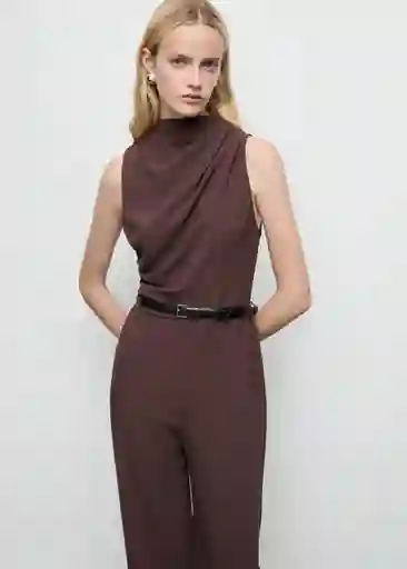 Enterizo Mono Marty1 Chocolate Talla S Mujer Mango