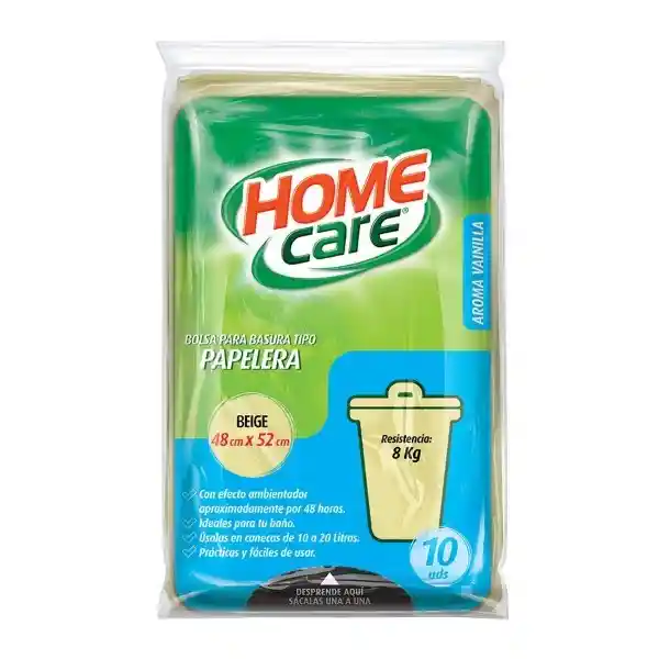 Home Care Bolsa Beige Para Papelera 48 x 52 cm