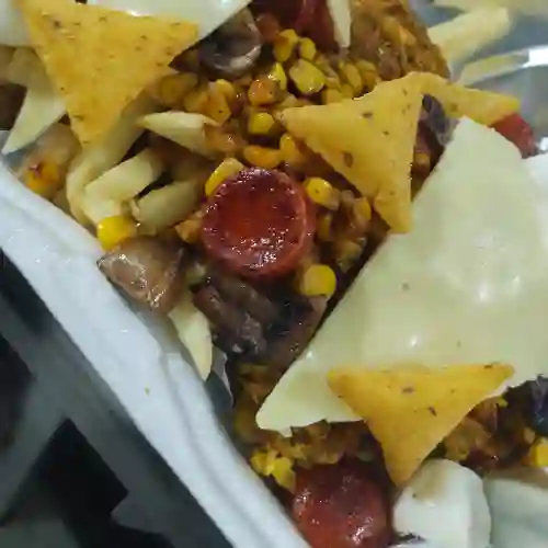 Salchipapa Parchadita