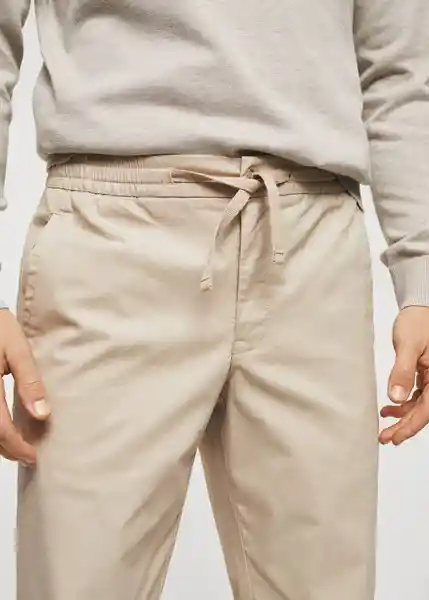 Pantalón Wallace Beige Talla 40 Hombre Mango