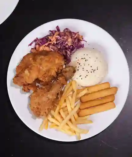 Almuerzo Pollo Broaster