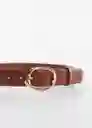Cinturón Monty Marrón Talla L Mujer Mango