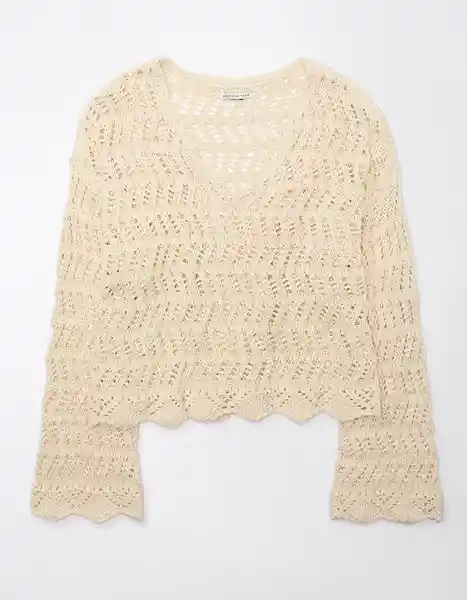 Suéter Mujer Tejido Blanco Talla X-Small American Eagle 03441177