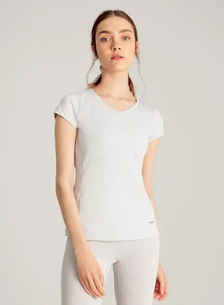 Camiseta Manga Corta Mujer L - Gray