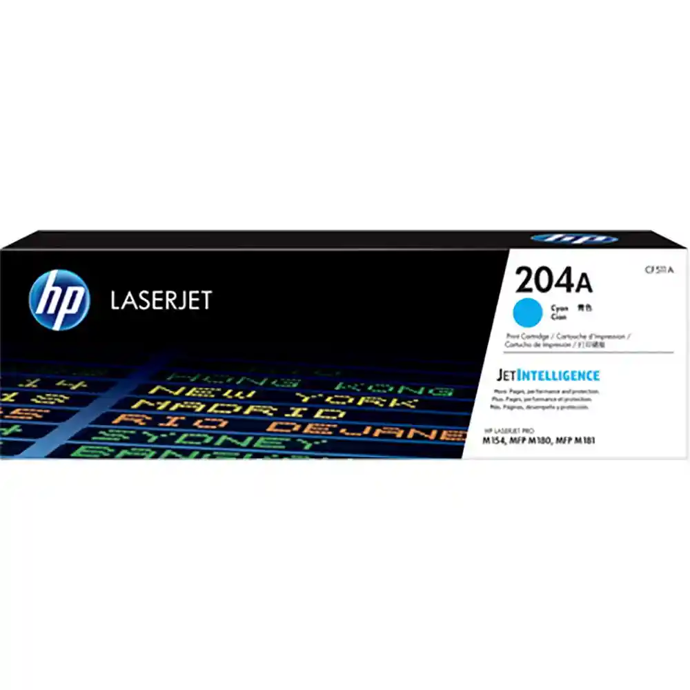 Cartucho De Toner Hp 204a Cian Laserjet Original (cf511a)