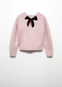 Buzo Jersey Bow Rosa Talla 14 Niña Mango