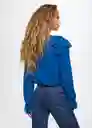 Blusa Vampire Azul Talla S Mujer Mango