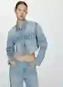 Chaqueta Cazadora Amaia Tejano Medio Talla L Mujer Mango