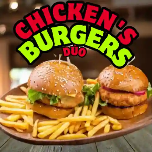 Burgers Chicken Duo + Papas Francesas