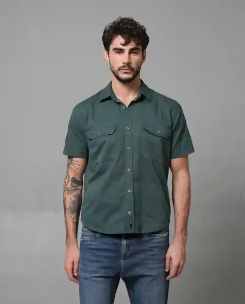 Camisa Hombre Verde Talla S 113G001_VER185410 Rifle
