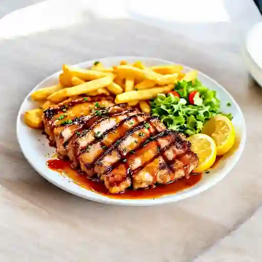 Carne de cerdo a la plancha