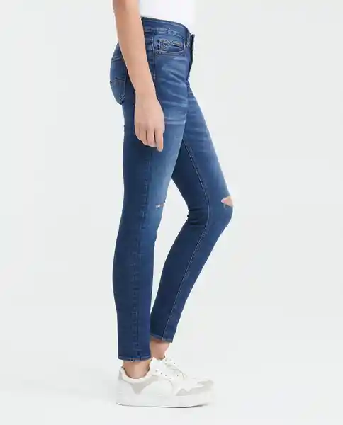 Jean Low Rise Rusty Mujer Azul Clásico 6 Chevignon