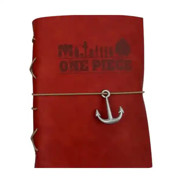 Libreta Hojas Sueltas Banda B6 Pu Serie One Piece Rojo Miniso