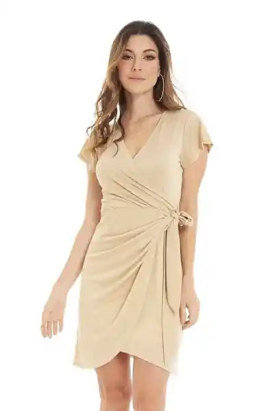 Vestido Amber Color Oro Talla S Ragged