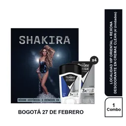 Combo Concierto Shakira Bog 27 Feb Orient + Rexona Clean Hombre