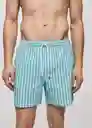 Short Bañador Rayac Celeste Talla M Hombre Mango