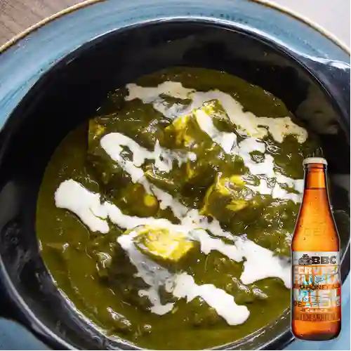 Combo Palak Paneer + BBC Cajicá Miel 330 ml