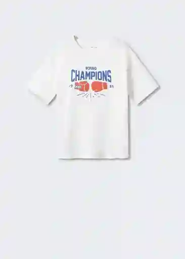 Camiseta Box Offwhite Talla 06 Niños Mango