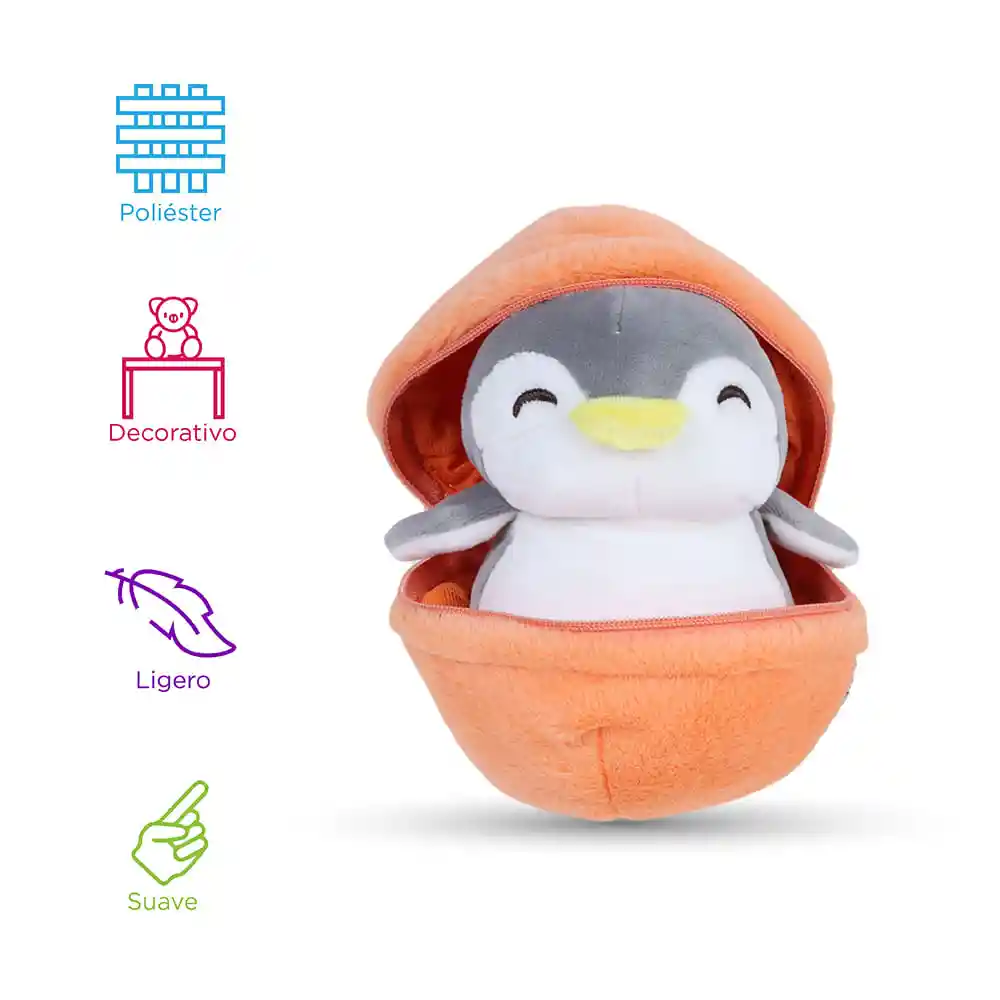 Miniso Peluche Blind Box Sorpresa Fruit Series Penguin Naranja