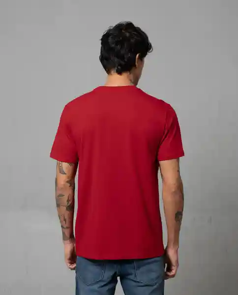 Camiseta Hombre Rojo Talla L 100G001 Rifle