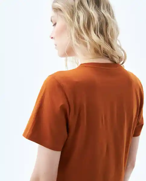 Camiseta Mujer Color Naranja Talla M 609E040 Americanino