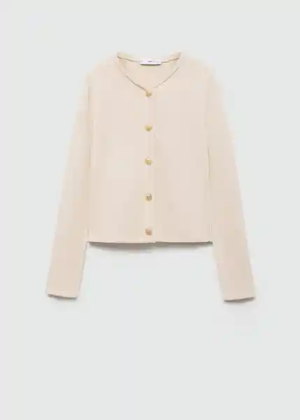 Cárdigan Eliot Crudo Talla S Mujer Mango
