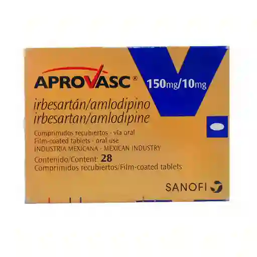 Aprovasc Antihipertensivo (150 mg/10 mg) Comprimidos Recubiertos