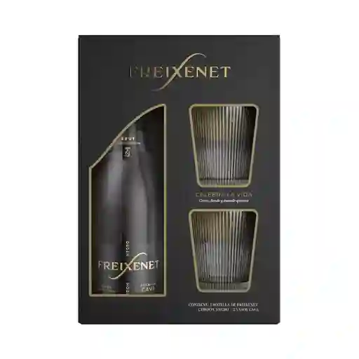 Freixenet Vino Espumante Cordón Negro + Vasos