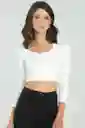Crop Top Atwood Color Blanco Crudo Talla S Ragged