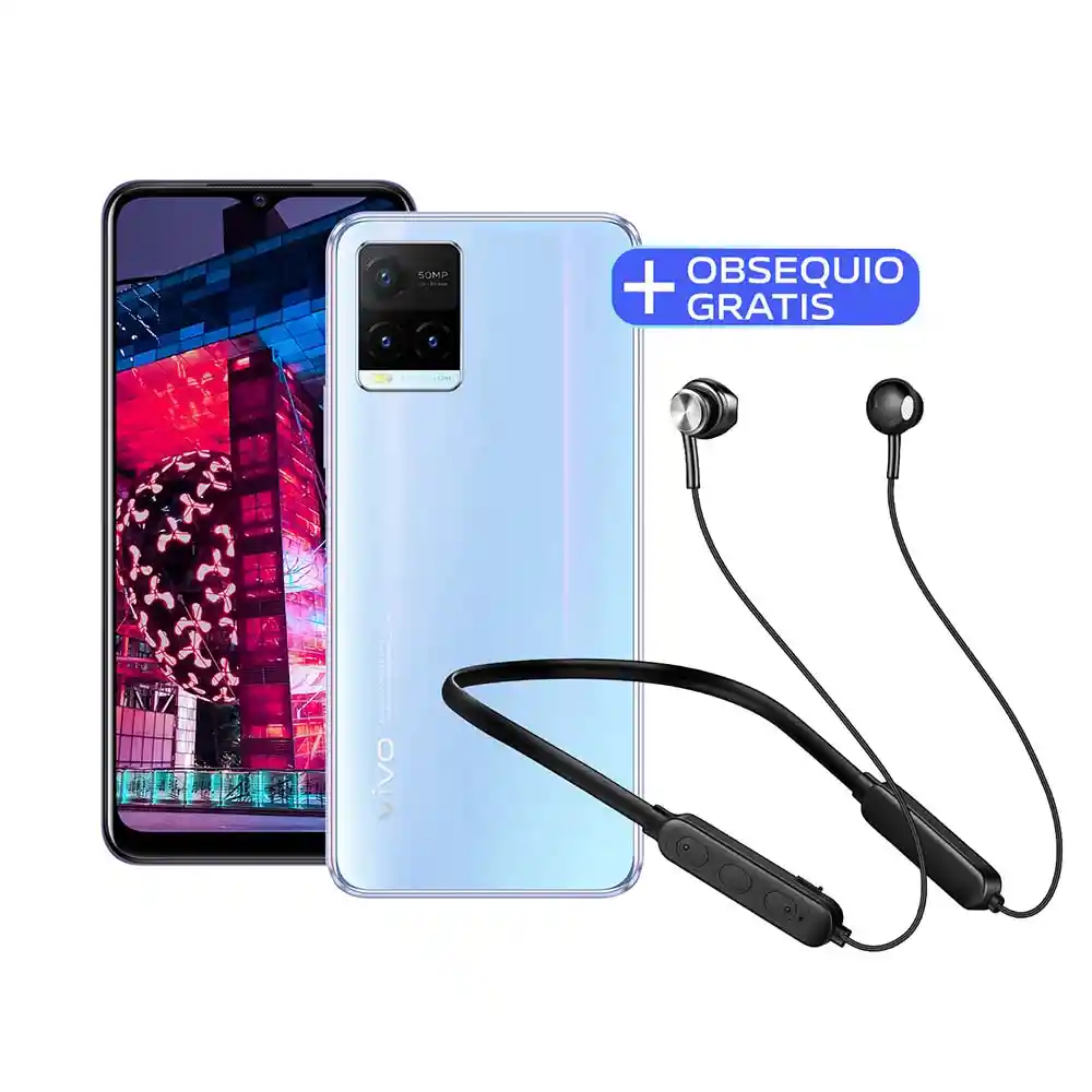 Vivo Celular Y21s 128Gb Blanco Perla + Audífonos