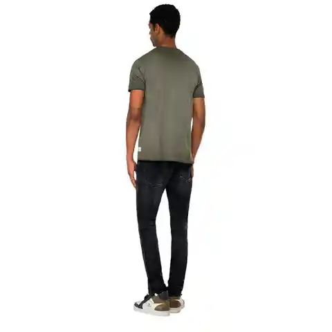 Replay Camiseta Jersey Garment Dyed Cotton Verde Talla L