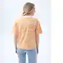 Camiseta Mujer Naranja Talla L 602F005 Americanino