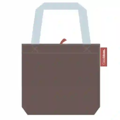 Bolsa Market Algodón Lisa Café M Casaideas
