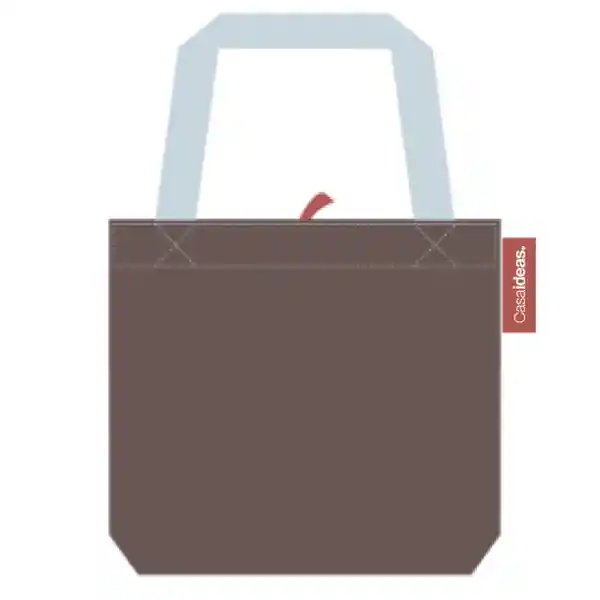 Bolsa Market Algodón Lisa Café M Casaideas