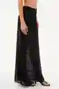 Falda Larga Lebon Negro Talla 02 M