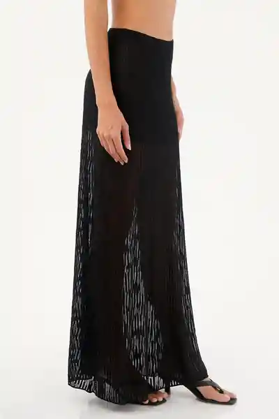 Falda Larga Lebon Negro Talla 02 M