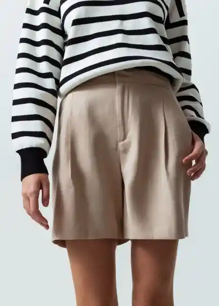 Short Mujer Beige Humus Medio 12 551G372 Naf Naf