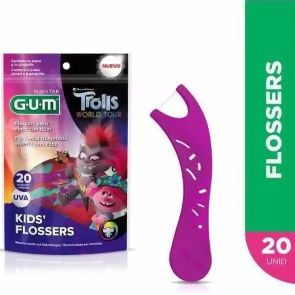 Gum Hilo Dental Kids Flosser Trolls