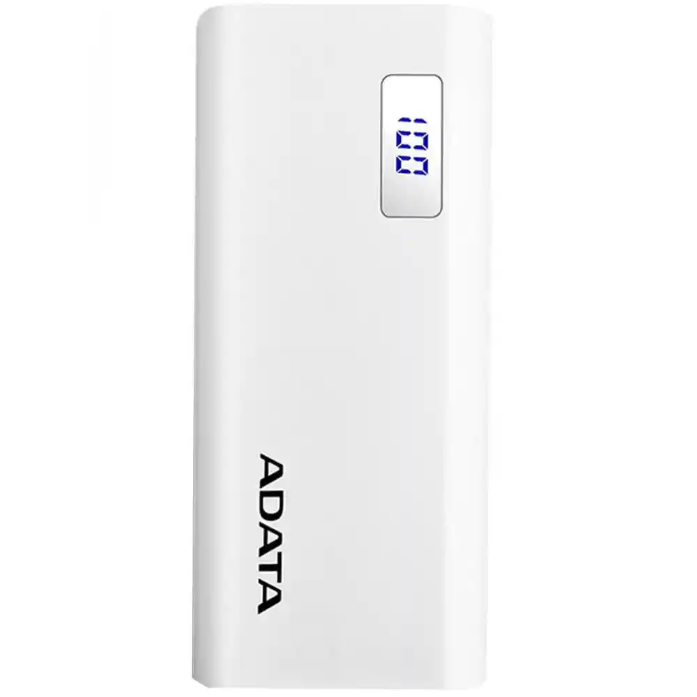 Adata Power Bank P12500Mah Usb A Doble Puerto Blanca